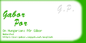 gabor por business card