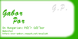 gabor por business card